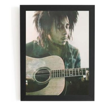 Imagem de Rasta Poster Com Moldura Bob Marley Foto Quadro 44x32cm - Fanarte