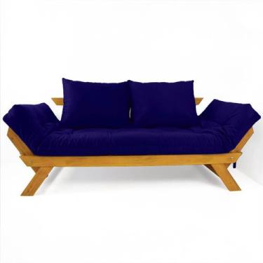 Imagem de Sofá Japão Futon Acquablock Branco Off Madeira Cor Mel - R9 Design Fut