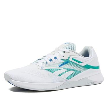 Imagem de Reebok Tênis feminino Nano X4, Ftwr Branco/Verde/Azul Cinético, 35 BR