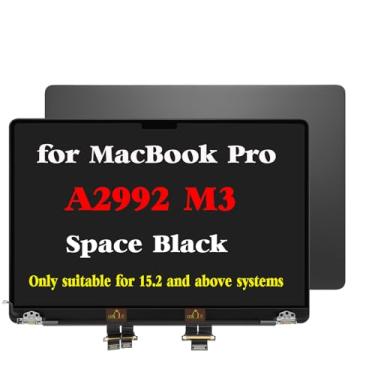 Imagem de GBOLE Substituição para MacBook Pro A2992 M3 2023 EMC 8407 2023 Full LCD LED Screen Display Assembly Space Preto