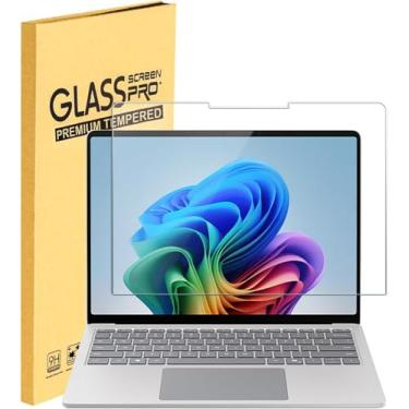 Imagem de Protetor de tela de vidro temperado para laptop Microsoft Surface 7 de 13,8 polegadas, dureza 9H, ultratransparente, resistente a arranhões, suporte para caneta de superfície antiimpressões digitais