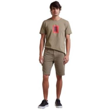 Imagem de Bermuda Forum Masculina Sarja Paul Slim Verde Militar-Masculino
