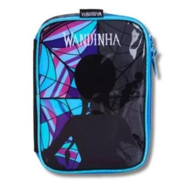 Imagem de Estojo Box Escolar Juvenil Escolar Infantil Menina Wandinha 100 Pens Luxcel Preto-Feminino