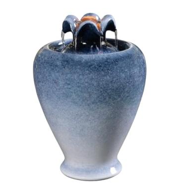 Imagem de VHDY85KA Vaso real de mesa, fonte de resina, enfeite de água corrente, decoração de água simples, paisagem interna