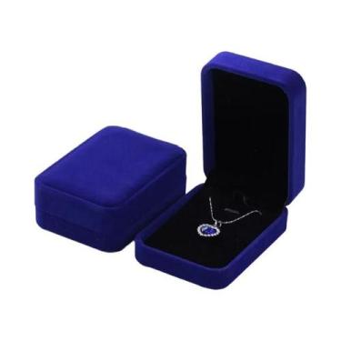 Imagem de Caixa De Joias De Veludo Da Moda 7x10cm Organizador De Colares Embalag