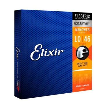 Imagem de Encordoamento corda elixir guitarra 010 nanoweb 12052