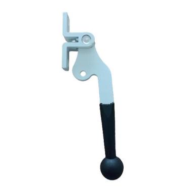 Imagem de Alavanca Janela Basculante Alumínio 2006 Bola Branco  - KMP ACESSORIOS