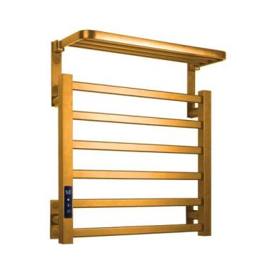 Imagem de Toalheiro Elétrico Térmico Aquecido 45x 50 Dourado Fosco 220V - Fino I