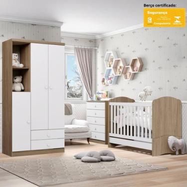 Imagem de Conjunto Kit Para Quarto Infantil Bala de Menta - Dkadi Decor, Rústico