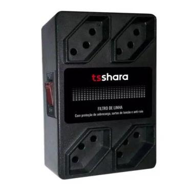 Imagem de Filtro de Linha Anti Raio 4 Tomadas 10A 2200W 115/220V 1,5M - TS SHARA