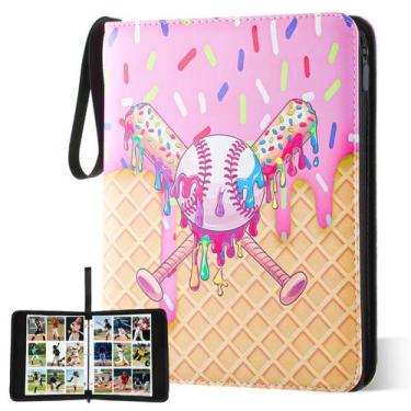 Imagem de Pasta para Cards de Beisebol Jaloro 900 Bolsos Impermeável Rosa