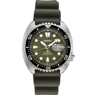 Imagem de SEIKO Relógio automático masculino – mergulhador automático Prospex – bisel giratório, 200 m resistente à água, Verde - SRPE05, Moderno