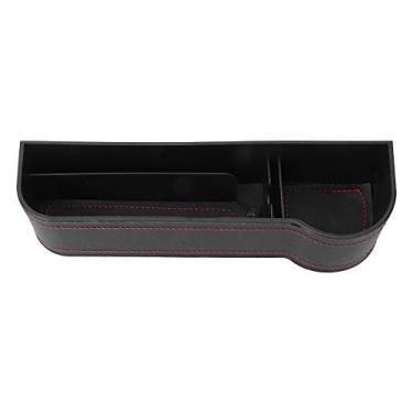 Imagem de Organizador de armazenamento de assento, caixa de armazenamento, excelente acabamento para smartphone, carteira de bilhetes de estacionamento, copo d'água(Preto, Co-piloto)
