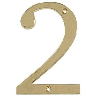 Imagem de Distinctions Da Hillman 843152 10,16 cm de latão polido com montagem embutida número 2