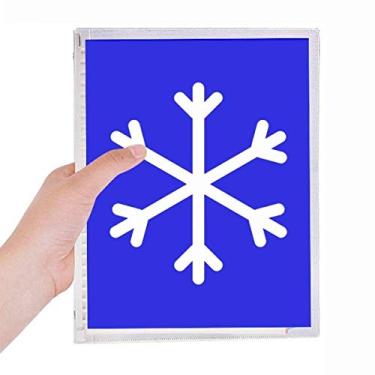 Imagem de Caderno quadrado azul neve marcador de aviso folha solta diário recarregável material de papelaria