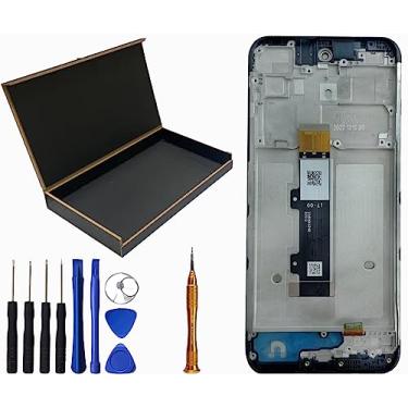 Imagem de SECRETIGER Tela LCD Touch Digitalizador Montagem com Moldura Substituição para Motorola Moto G Play 2023 Tela LCD XT2271-5 XT2271 6,5 polegadas