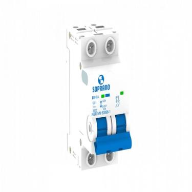 Imagem de Disjuntor Din Bifasico Curva-C 40A 6Ka 05121.4040.21 Soprano, Branco