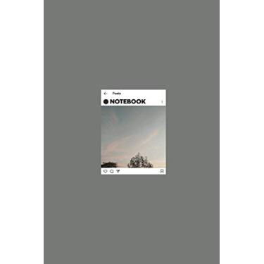 Imagem de Notebook: lined Journal- Instagram Design - Large (6 x 9 inches) - 101 Pages –Jade Grey: Composition Book Perfect bound, Soft Cover - Minimal style
