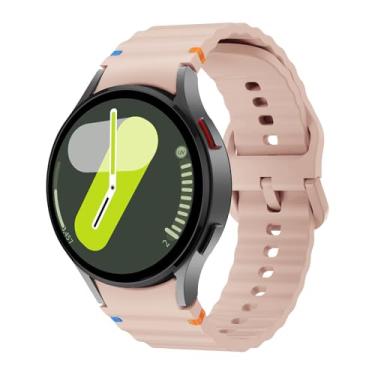 Imagem de Pulseira esportiva para Samsung Galaxy Watch 7 de 40 mm e 44 mm, macia, de silicone, para Galaxy Watch FE de 40 mm/6, 5 e 4 de 40 mm e 44 mm/6 Classic de 43 mm e 47 mm, feminina e masculina