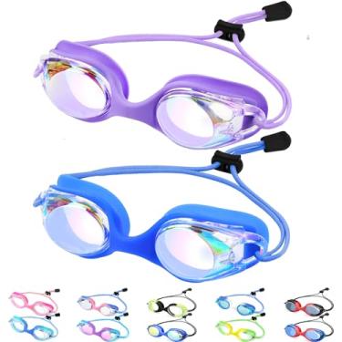 Imagem de Vvinca Óculos de natação infantil com alça elástica sem vazamento