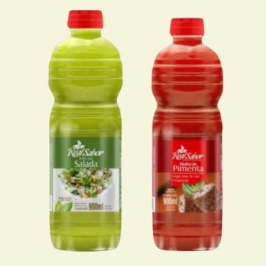 Imagem de Molho De Salada + Molho De Pimenta 900ml Qualidade Produtos Selecionad