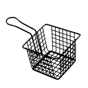 Imagem de Bothyi Fritar cesta comida fritura malha frita multifuncional colander em aço carbono aço francês fryer cesta de mesa de mesa Apresentação, Grande