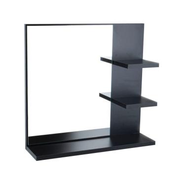 Imagem de Espelho Para Banheiro Com Armário Preto Viena 45cm