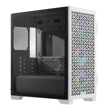 Imagem de Cooler Master Elite 302 White Micro-ATX High Airflow Minimalista PC Case, GPU Max 365 mm, Compatível RTX 5080|RX 7090 XT, 280 mm AIO Max, Tipo C, Vidro Temperado, Ventilador Triplo 120 mm aRGB PWM
