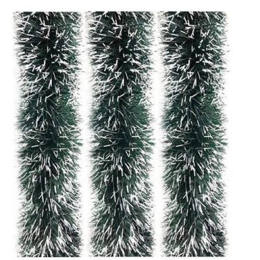 Imagem de Jogo Festão PVC Verde Nevado 9cmx2m 3 Peças Total 6 Metros - Yangzi