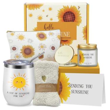 Imagem de Conjunto de cestas de presentes Wasocol Sunshine Theme para mulheres