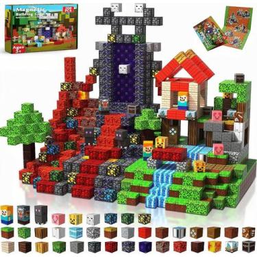 Imagem de Blocos de construção magnéticos Magnetopia 200PCS para crianças de 3 a