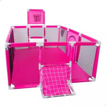 Imagem de Cercadinho Chiqueirinho Infantil Retangular 180X120X60CM Com Cesta De 