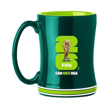 Imagem de Honav Caneca esculpida em relevo da Copa do Mundo 2026 de Futebol do México 2026 - Caneca de café de cerâmica arrojada com design elevado - presente perfeito para fãs de futebol e colecionadores