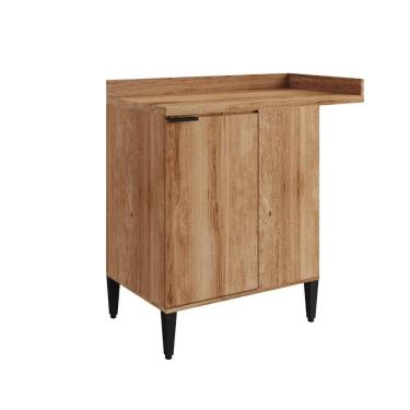 Imagem de Balcão De Cozinha Canto Miami 1 Porta Com Tampo Carraro Freijó