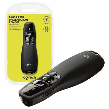 Imagem de Apresentador Sem Fio Logitech R400, Laser Pointer Vermelho, Usb, Preto