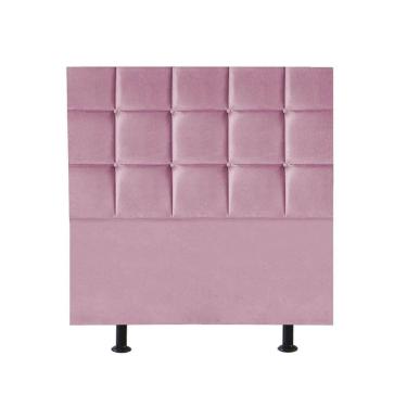 Imagem de Cabeceira Estofada Cama Box Solteiro 100cm Espanha Suede Rosa Bebe- Mabe Magazine