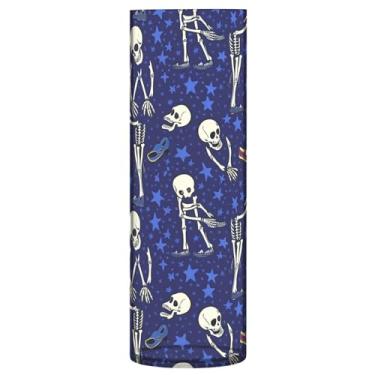 Imagem de JUZIHAI Vaso com padrão de sapato esqueleto para flores 9,9 cm x 30 cm Cilindro de plástico moderno vaso de flores para centro de mesa de casamento decoração de casa