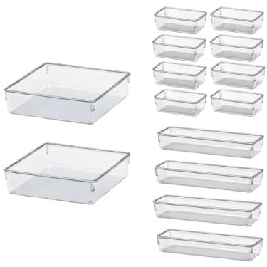 Imagem de Organizador Multiuso Modular Acrilico Gaveta Geladeira(14 Peças)