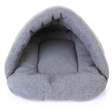 Imagem de Sacola de Dormir para Cachorro e Gato Quente Macio Abraçador Casa Ninho Cova Cama Almofada Confortável Forma Iglu Semi-F