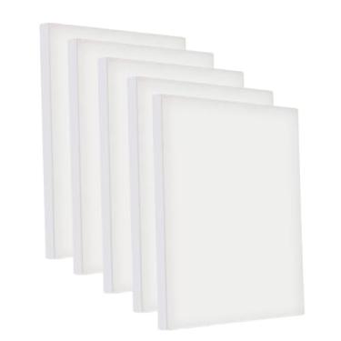 Imagem de Kit 5 Telas de Pintura Branca em Algodão Com Moldura de Madeira Tinta Acrílica Óleo Guache e Aquarela (60x80)