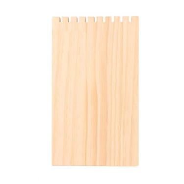 Imagem de SALALIS Suporte de Colar de Madeira Destacável Com Nove Slots Organizador de Exibição de Joias para Escritório Doméstico Material de Madeira Natural