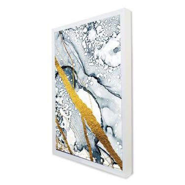 Imagem de Quadro Decorativo Abstrato Mármore Delux em Moldura Caixa - TaColado, 