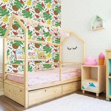 Imagem de Papel de Parede Infantil Melancia e Abacaxi - TACOLADO PAPEL DE PAREDE