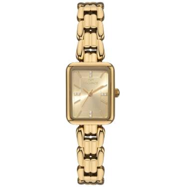 Imagem de Relógio Technos Feminino Ref: 2035nfj/1x Bracelete Retangular Dourado
