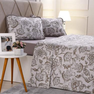 Imagem de Jogo De Cama Queen 4 Pçs Malha 100% Algodão