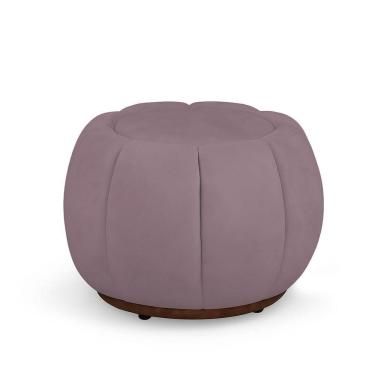 Imagem de Puff Decorativo Orgânico Fixo Nuvem Assento de Espuma Veludo Rose Loja Sheep