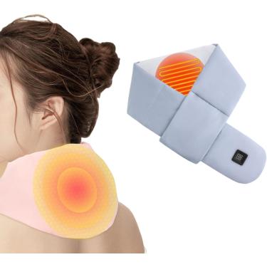 Imagem de Aquecedor elétrico de pescoço, cachecol aquecido para mulheres, recarregável, aquecido, envoltório de pescoço, almofada de aquecimento para alívio da dor no pescoço, cachecol de aquecimento