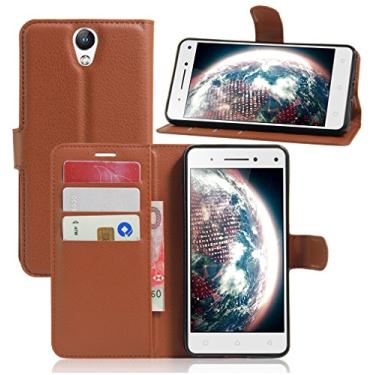 Imagem de Capa carteira Lenovo VIBE S1 Lite, capa carteira flip de couro PU premium com compartimento para cartão, suporte e fecho magnético [capa interior à prova de choque de TPU] Compatível com Lenovo VIBE