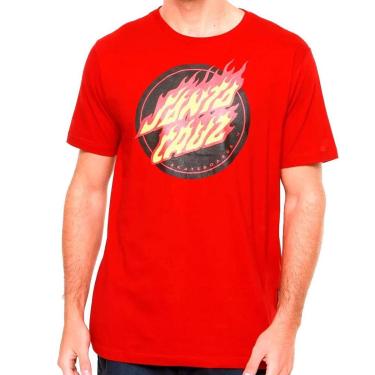 Imagem de Camiseta Santa Cruz Flaming Dot Front Masculino-Masculino