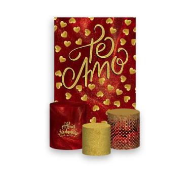 Imagem de Painel De Festa Vertical 1,50 x 2,20 + Trio De Capas Cilindro - Namora